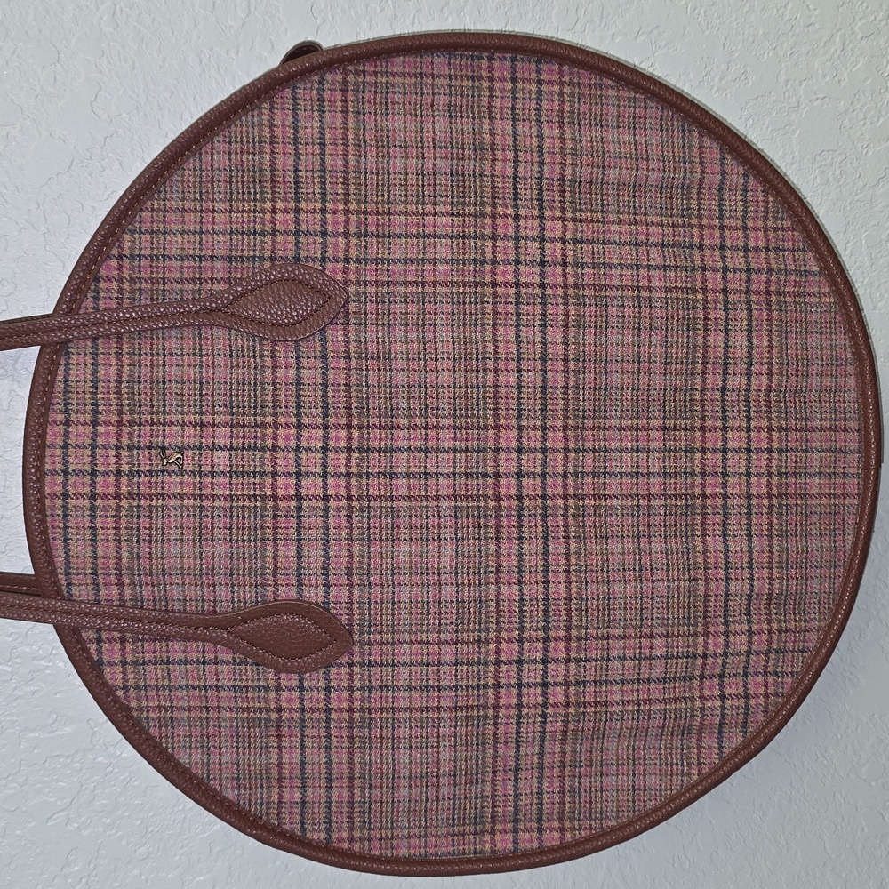 Joules Fulbrook Round Pink Tweed Purse